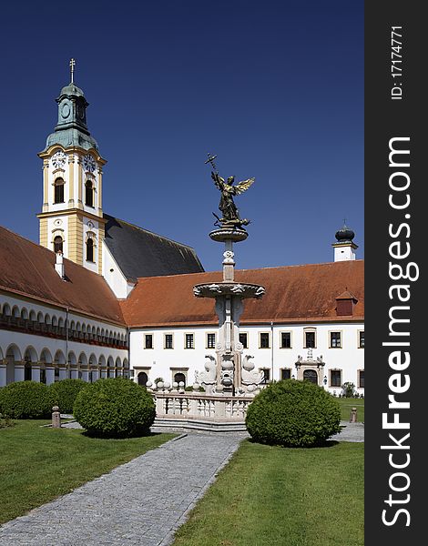 Baroque monastery Stift Reichersberg in Austria