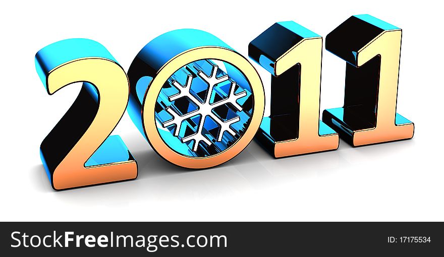 New Year 2011 date composition. This is a detailed 3D render. Isolated on white background. New Year 2011 date composition. This is a detailed 3D render. Isolated on white background