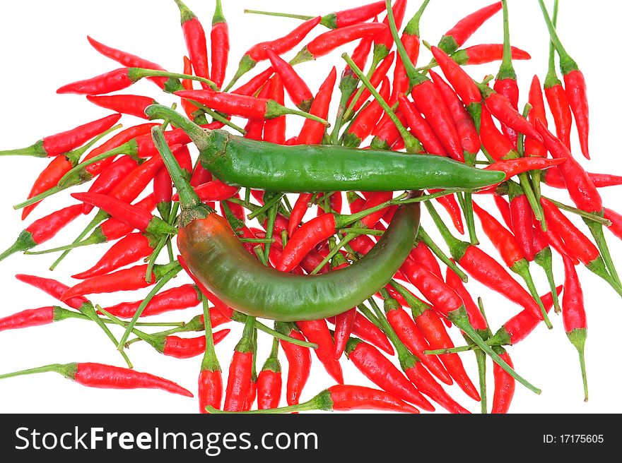 Green And red Chili