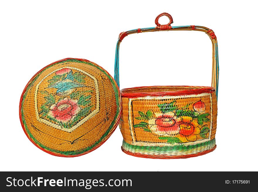 Traditional Chinese Bamboo Weaved Basket Used For Ceremonial Occasion