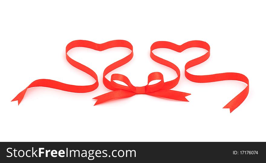 Two Hearts From Ribbon