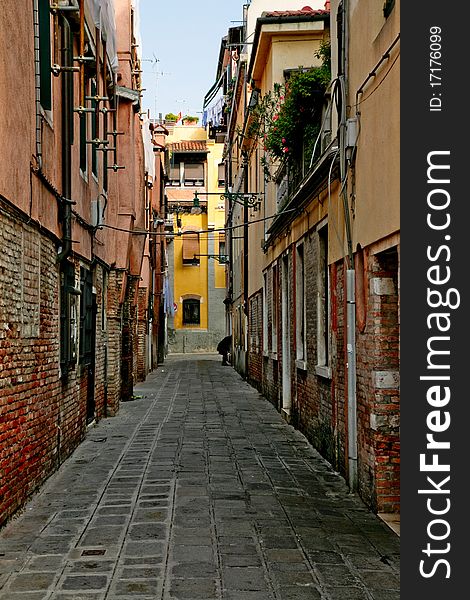 Venetian street with nobodyl, Italy. Venetian street with nobodyl, Italy