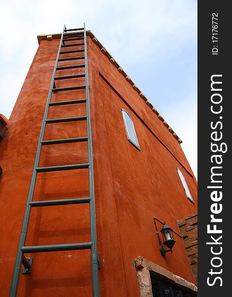 Fire escape stair on the wall