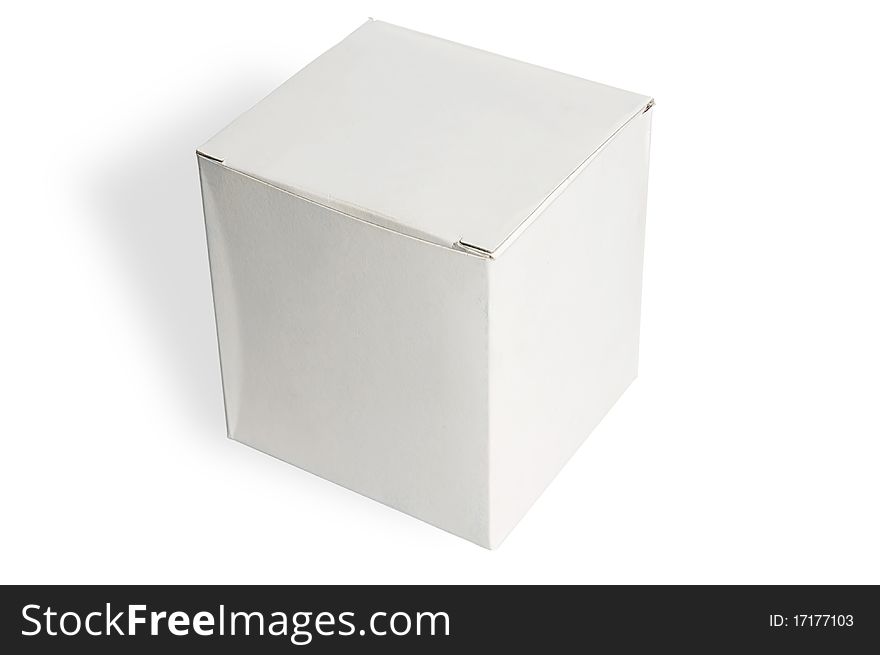 Blank White Box Isolated on a White Background Ready for Your Own Graphics. Blank White Box Isolated on a White Background Ready for Your Own Graphics.