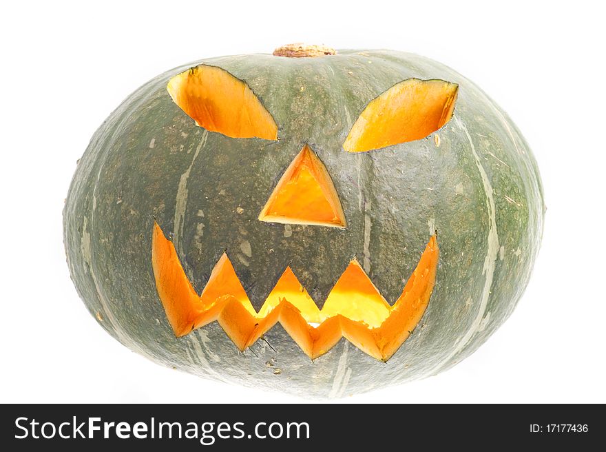 Halloween pumpkin, isolated on white background