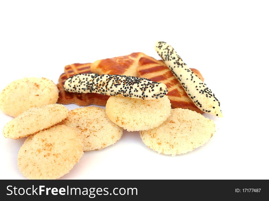 Cookies isolated on white background.