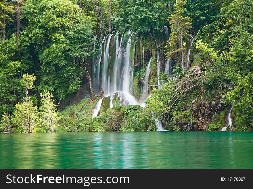 Breathtaking view in the Plitvice Lakes National Park (Croatia)