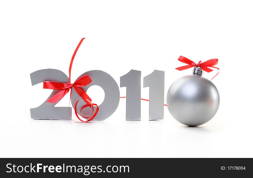 New year 2011 isolated on white background