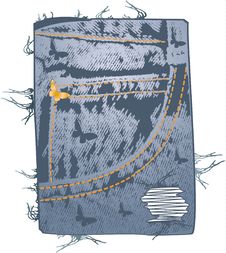 Jeans Pocket Stock Image