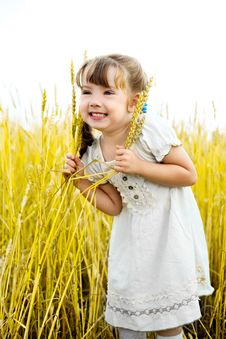 Girl In The Field Royalty Free Stock Photography Girl In The Field Royalty Free Stock Photography