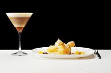 Cold Coffee And Sweet Pastry Stock Photos Cold Coffee And Sweet Pastry Stock Photos
