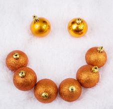 Christmas Golden Brightly Sphere Royalty Free Stock Photography