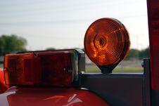 Tractor With Tail Lights And Caution Light Stock Photography Tractor With Tail Lights And Caution Light Stock Photography