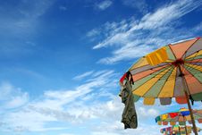 Colorful Beach Umbrella Royalty Free Stock Photos Colorful Beach Umbrella Royalty Free Stock Photos