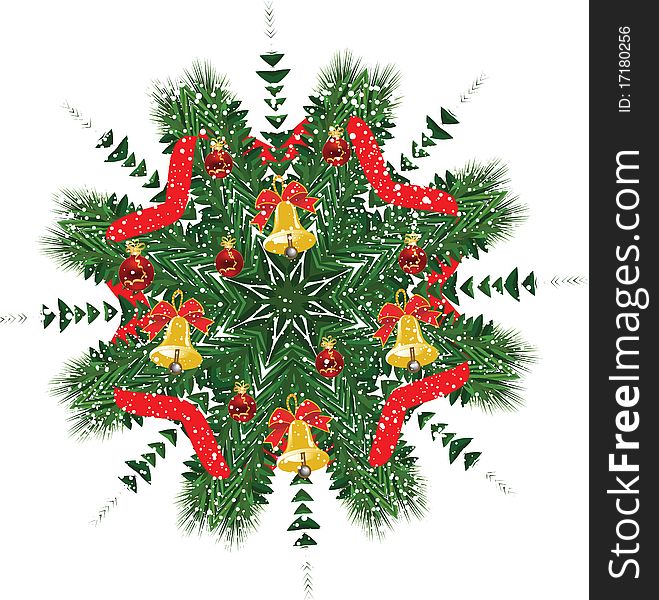 Christmas star from the tree in vector format