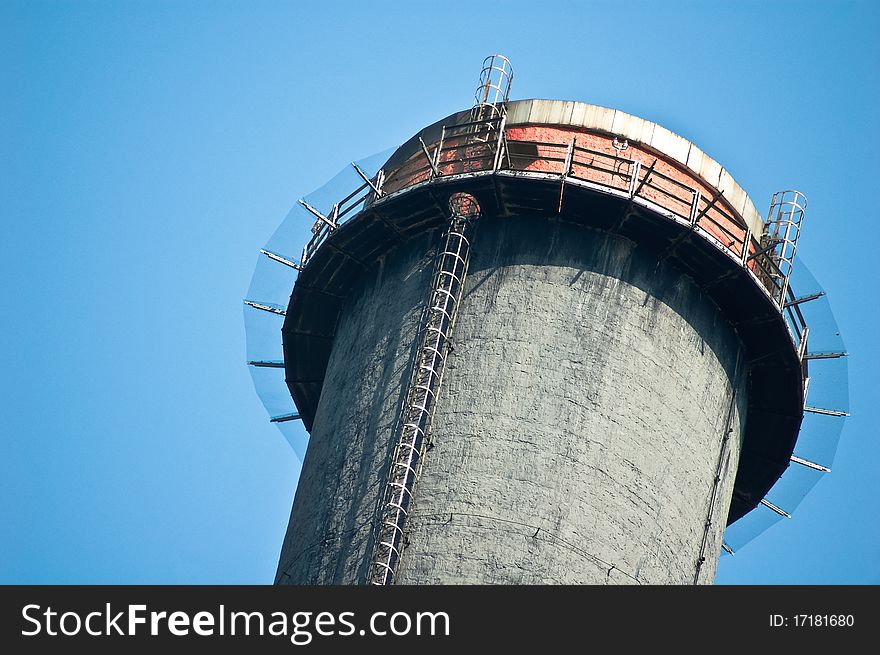 Big Chimney With Ladder And Light