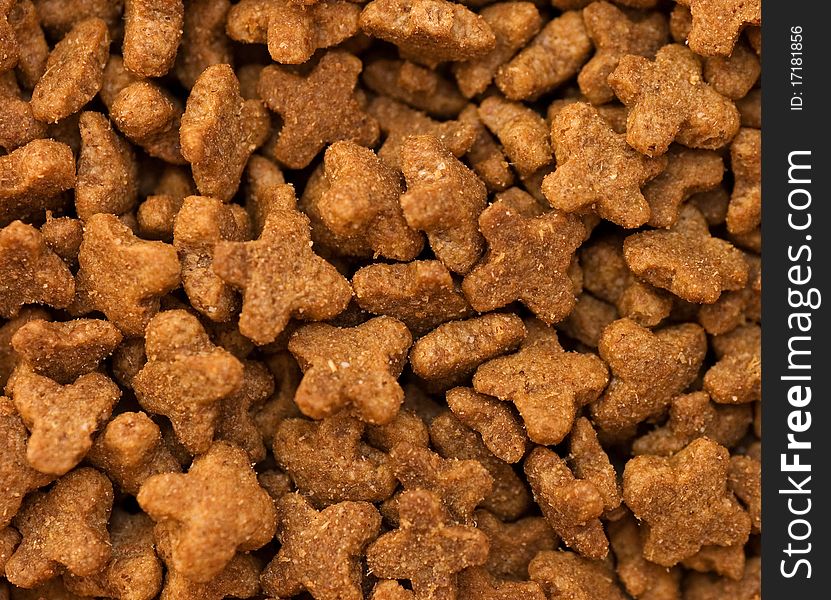 Cat food background close up