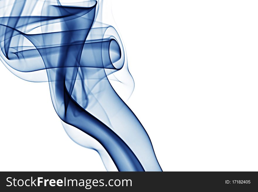 Abstract smoke isolated on the white background