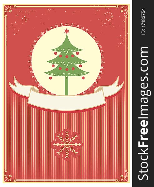 Christmas decoration.Vector vintage pattern.Red green card. Christmas decoration.Vector vintage pattern.Red green card