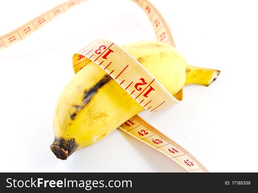 Diet Banana On White Background