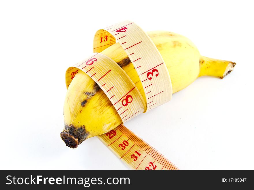 Diet Banana On White Background