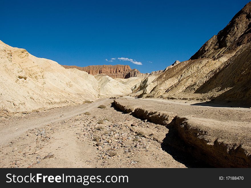 Beautiful mountain trails in Death Valley, California