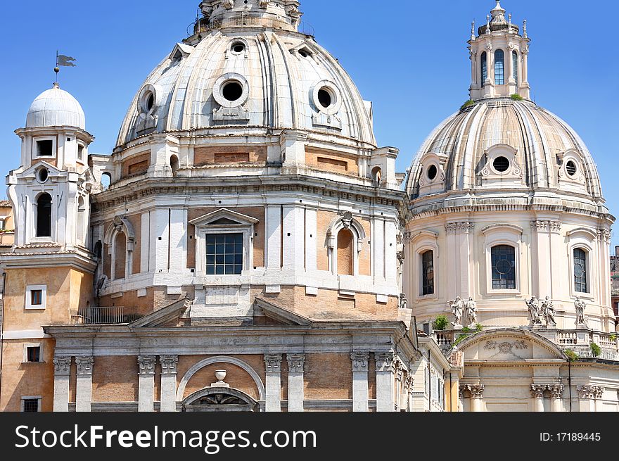 Chiesa del Santissimo Nome di Maria al Foro Traiano and Santa Maria di Loreto in Rome, Italy