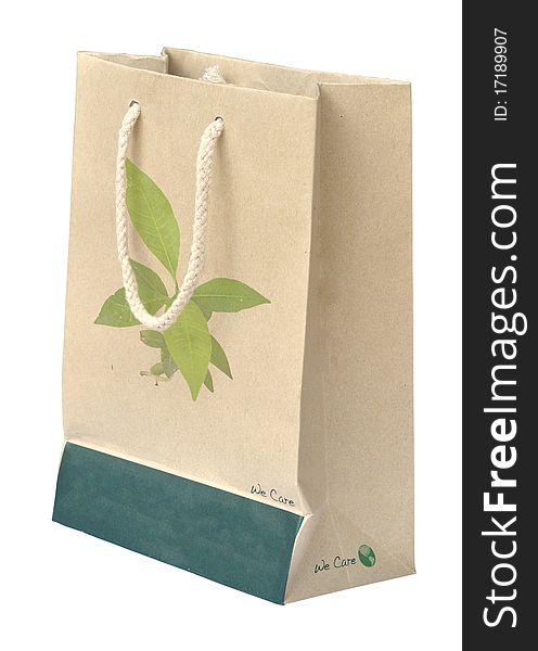 Concept picture of recycle paper bag