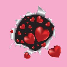 Tear Paper With Hearts Royalty Free Stock Images Tear Paper With Hearts Royalty Free Stock Images