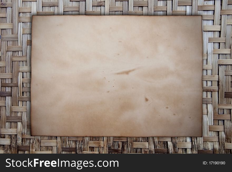 Ancient paper as bamboo wooden background. Ancient paper as bamboo wooden background