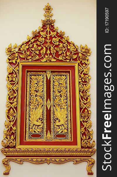 Window Frame Of Thai Arts And Beautiful