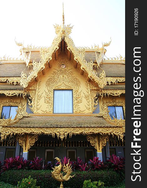 View of golden house in Thailand