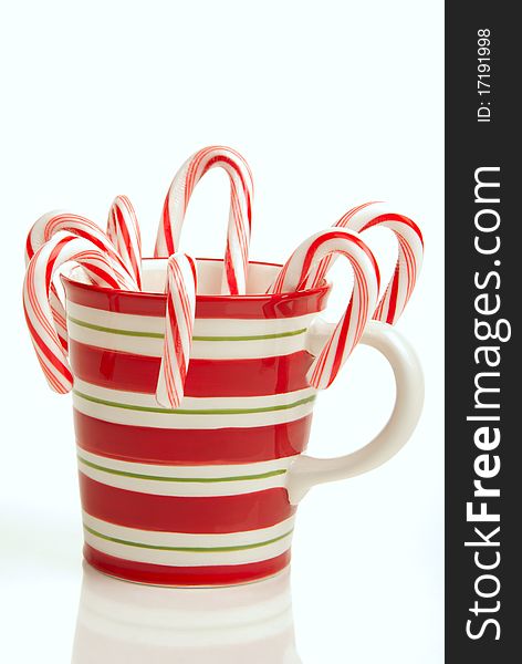 Christmas cup with candy canes