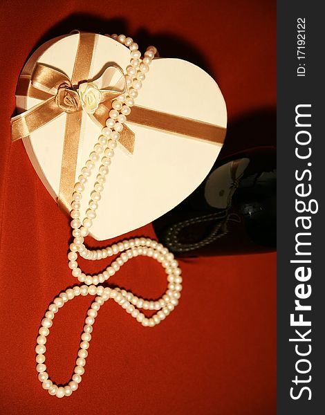 Gift box,pearls