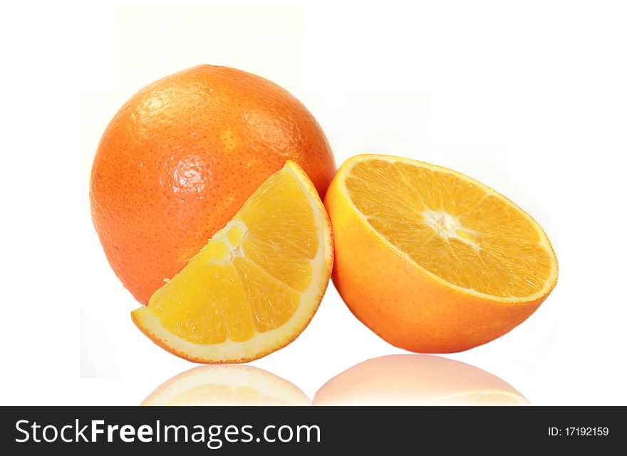 Studio photo of Oranges on white background. Studio photo of Oranges on white background