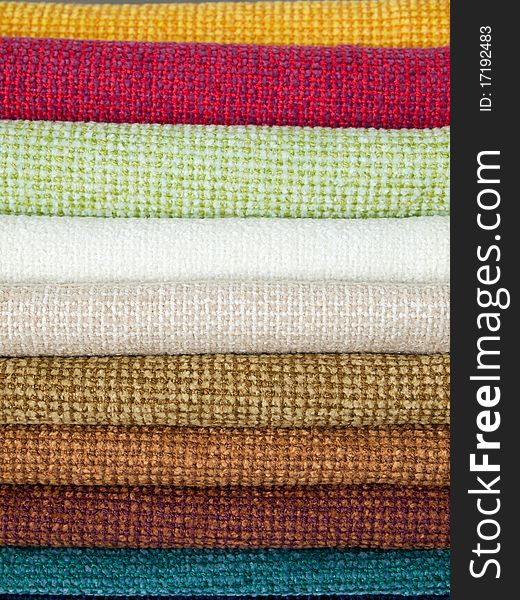 Many examples of colored cotton lining layer Horizontal