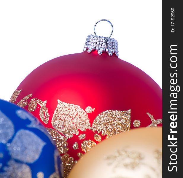 Christmas balls on white background. Christmas balls on white background.