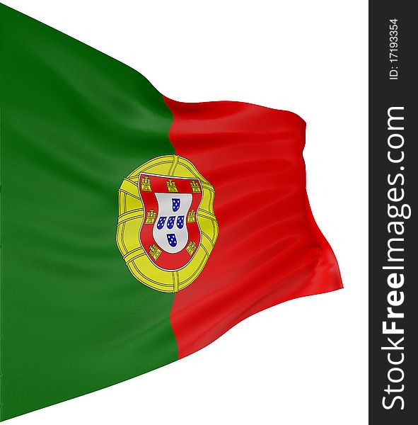 3D Portuguese flag