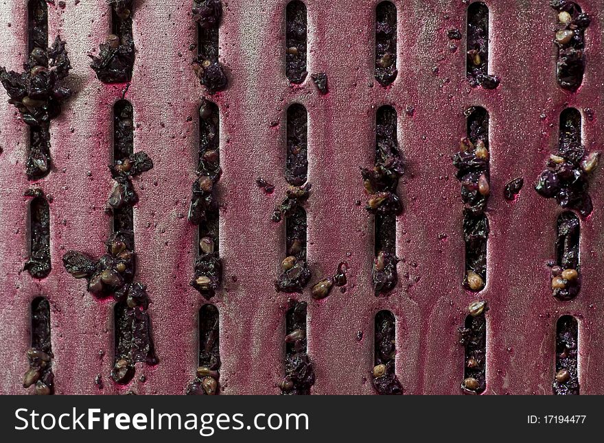 Close-up of a wine press