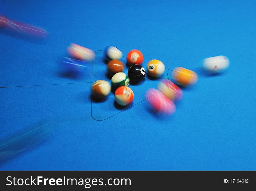 Young Man Play Pro Billiard Game