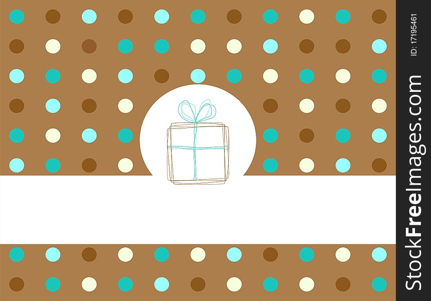 Christmas present on brown background. Christmas present on brown background