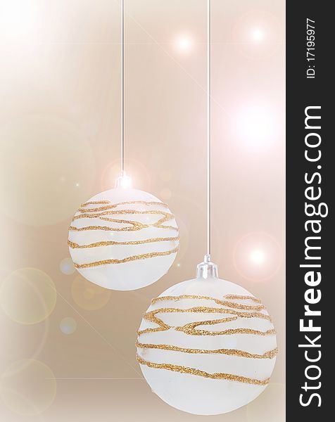 Christmas background with New balls of pastel colors.