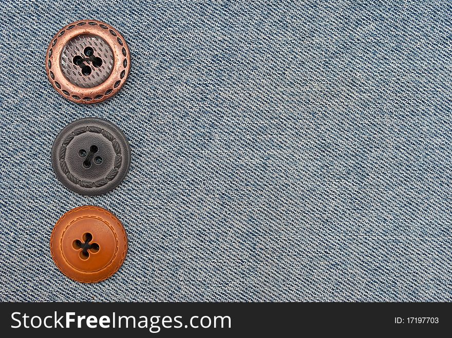 Buttons on jeans. Texture for design