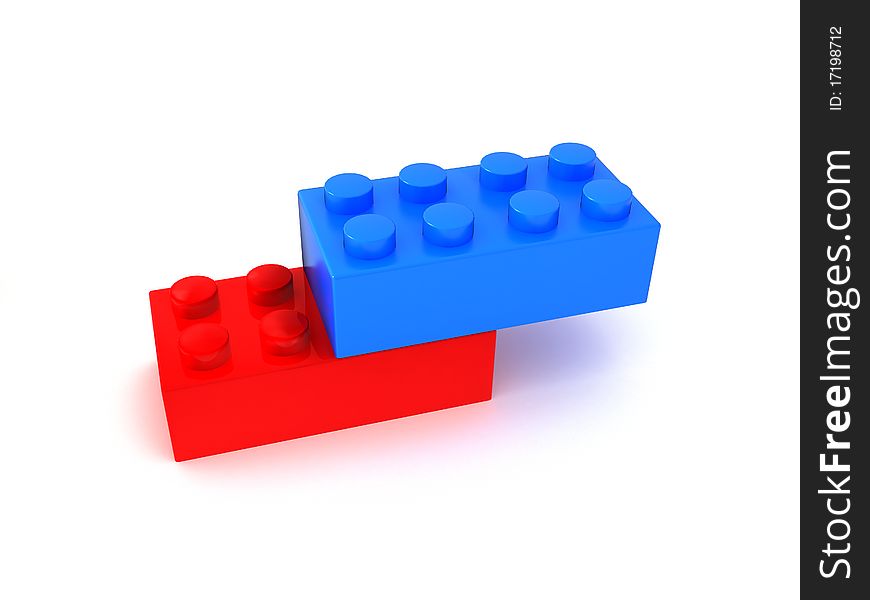 Red and blue cube