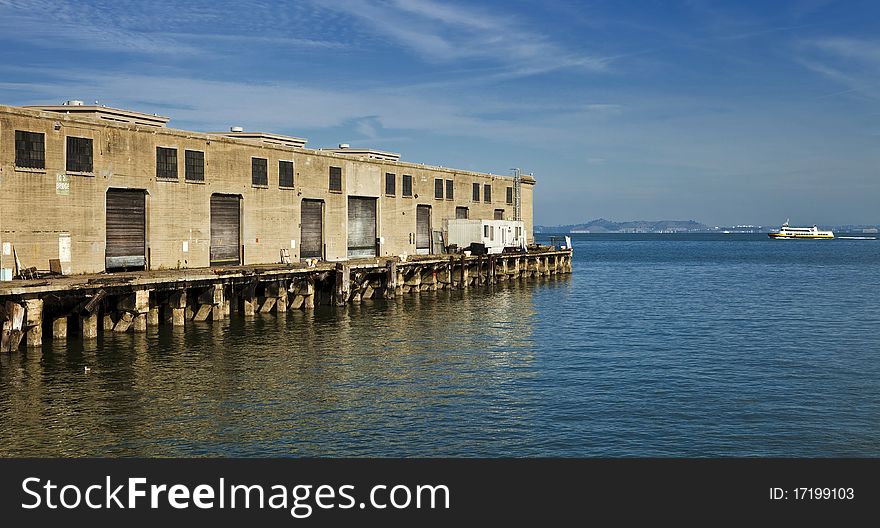 A shipping pier in San Francisco. A shipping pier in San Francisco