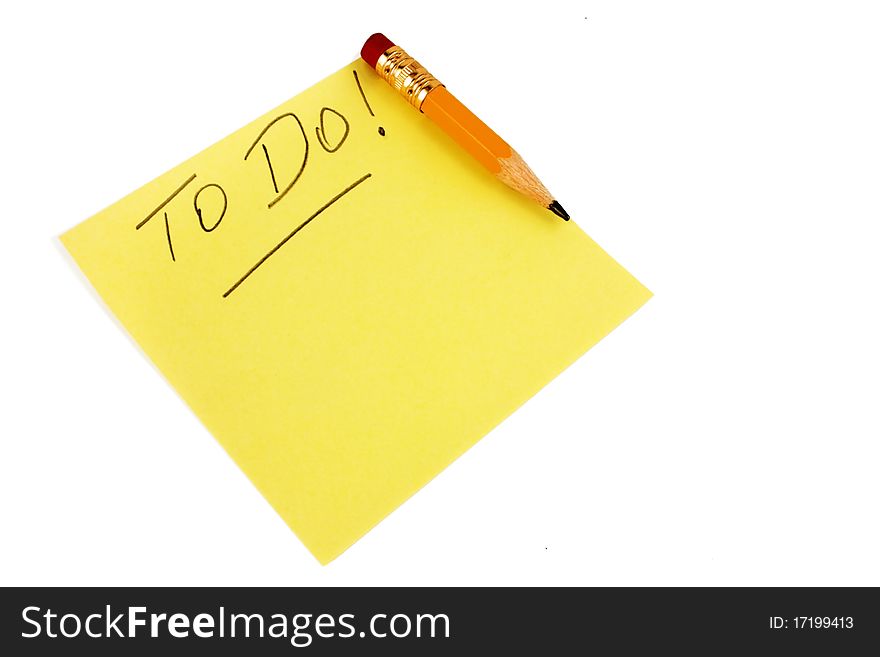 Yellow Notepaper For Message