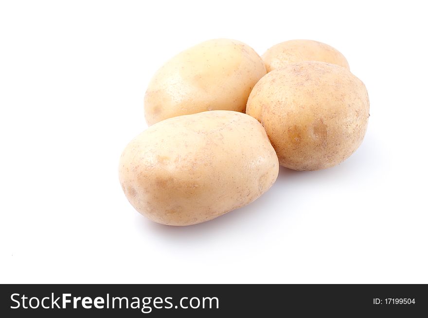 Potatoes isolate on  white background