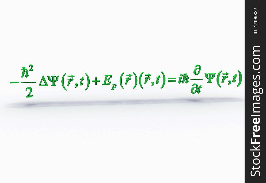 Green formula for the Schrodinger on a white background