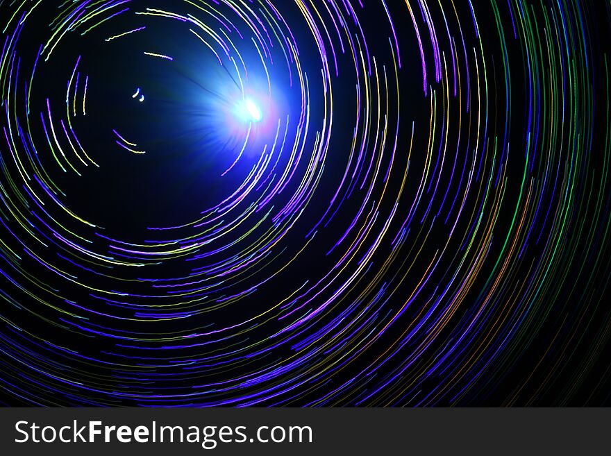 Abstract wallpaper with optical fibers light on black background