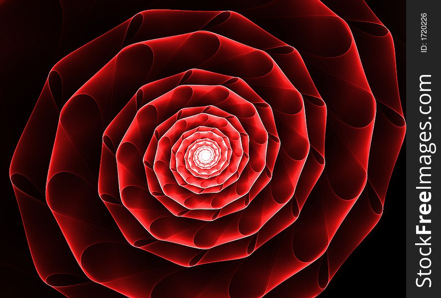 Fractal rendering of a rose. Fractal rendering of a rose